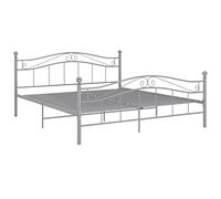 vidaXL Cadre de lit Gris Métal 160x200 cm 325002