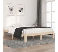 vidaXL Cadre de Lit Sommier à Lattes Lit Double Lit Adulte Cadre à Lattes sur Pied Meuble de Chambre à Coucher 140x200 cm 810365