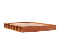 vidaXL Cadre de Lit, Sommier à Lattes, Lit Double, Lit Adulte de Chambre à Coucher, Moderne, Cire Marron 120x200 cm Bois de Pin Massif