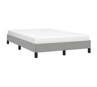 vidaXL Cadre de Lit Sommier à Lattes Lit Rembourré Cadre à Lattes Lit Double Adulte Meuble de Chambre à Coucher Intérieur Gris Clair 120x200 cm Tissu