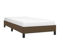 vidaXL Cadre de Lit Sommier à Lattes Lit Rembourré Cadre à Lattes Lit Simple Adulte Meuble de Chambre à Coucher Intérieur Marron Foncé 90x200 cm Tissu