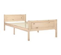 vidaXL Cadre de Lit Sommier à Lattes Lit Simple Adulte Cadre à Lattes sur Pied Chambre à Coucher Maison Intérieur 90x200 cm Bois de Pin Massif