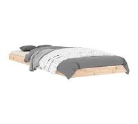 vidaXL Cadre de lit Sommier à lattes Lit simple moderne 75x190 cm Bois pin massif