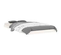 Vidaxl Cadre De Lit Blanc 90x190 Cm Bois De Pin Massif Simple Blanc