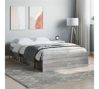 vidaXL Cadre de lit sonoma gris 120x200 cm 3203857 Gris G
