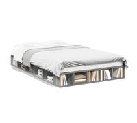 vidaXL Cadre de lit Sonoma Gris 140x190 cm Bois d'ingénierie, lit, lit de Rangement, Cadre de lit Double, lit Double, Meuble de Chambre à Coucher