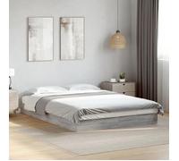vidaXL Cadre de lit sonoma gris 140x200 cm bois d'ingénierie, meuble de chambre à coucher, sommier, lit de palette, lit, lit 842026