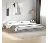vidaXL Cadre de lit Sonoma 180x200 cm en bois d'ingénierie Gris