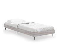 Vidaxl Cadre De Lit Sonoma Gris 75x190 Cm Bois D'ingénierie Marron