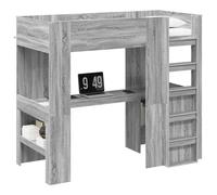 vidaXL Cadre de lit superposé avec bureau Bois d'ingénierie