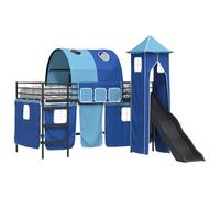 vidaXL Cadre de lit superposé pour Enfants Noir et Bleu 90 x 200 cm