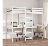 vidaXL Cadre de lit superposé sans matelas blanc 75x190 cm pin massif, cadre de lit mezzanine, cadre de lit de cabine, cadre