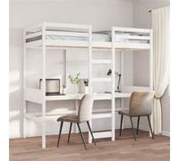 vidaXL Cadre de lit superposé 3308545 sans matelas blanc 80x200 cm pin massif