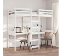 vidaXL Cadre de lit superposé 3308545 sans matelas blanc 80x200 cm pin massif