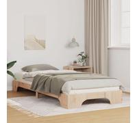 vidaXL Cadre de lit surélevé avec stockage Marron 100 x 210 cm bois