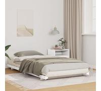 vidaXL Cadre de lit surélevé Blanc 100 x 200 cm Bois massif en pin