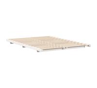 Vidaxl Cadre De Lit Surélevé Blanc 160 X 220 Cm Bois Massif En Pin
