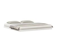 vidaXL Cadre de lit surélevé 213,5×104×9 cm pin massif blanc – Style plateforme