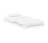 vidaXL Cadre de lit surélevé Blanc 86,5 x 200 cm Bois d'ingénierie, Cadre de lit Moderne, élégant, Minimaliste, en Bois, Durable et Gain de Place, Parfait pour Votre Chambre