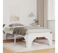 Vidaxl Cadre De Lit Surélevé Blanc 90 X 190 Cm Bois Massif En Pin