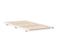 Vidaxl Cadre De Lit Surélevé Blanc 90 X 220 Cm Bois Massif En Pin