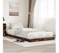 vidaXL Cadre de lit surélevé Chêne fumé 75 x 190 cm Bois d'ingénierie 893520