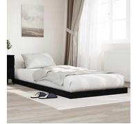 vidaXL Cadre de lit surélevé Chêne noir 75 x 190 cm Bois d'ingénierie 893517