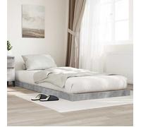 vidaXL Cadre de lit surélevé Gris béton 90 x 200 cm Bois d'ingénierie 893543