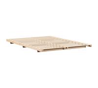 Vidaxl Cadre De Lit Surélevé Marron 140 X 200 Cm Bois Massif En Pin