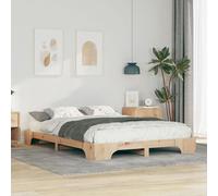 vidaXL Cadre de lit surélevé Marron 140 x 220 cm Bois massif en pin