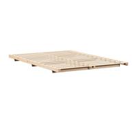 vidaXL Cadre de lit surélevé Marron 140 x 220 cm Bois massif en pin