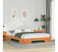 Vidaxl Cadre De Lit Surélevé Marron 160 X 200 Cm Bois Massif En Pin