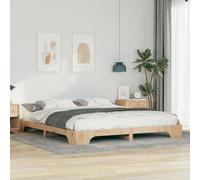 vidaXL Cadre de lit surélevé Marron 180 x 210 cm Bois massif en pin