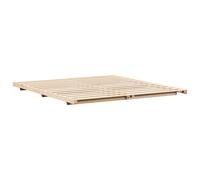 Vidaxl Cadre De Lit Surélevé Marron 200 X 210 Cm Bois Massif En Pin