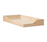 vidaXL Cadre de lit surélevé Marron 75 x 190 cm Bois de pin massif