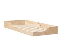 vidaXL Cadre de lit surélevé Marron 80 x 220 cm Bois de pin massif