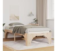 Vidaxl Cadre De Lit Surélevé Marron 90 X 190 Cm Bois Massif En Pin