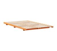 vidaXL Cadre de lit surélevé Marron cire 140 x 190 cm