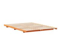 vidaXL Cadre de lit surélevé Marron cire 140 x 220 cm