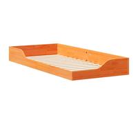 Vidaxl Cadre De Lit Surélevé Marron Cire 90 X 210 Cm