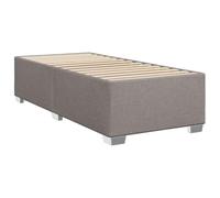 vidaXL Cadre de lit Taupe 100x200 cm Tissu, sommier, Cadre de lit Plateforme, Cadre de lit rembourré, Meuble de Chambre à Coucher, Cadre de lit Simple