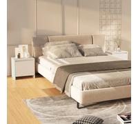 Vidaxl Cadre De Lit Taupe 120x200 Cm Tissu Gris