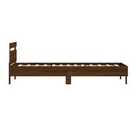 Vidaxl Cadre De Lit Tête De Lit Et Lumières Led Chêne Marron 100x200cm Multicolore