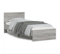 vidaXL Cadre de Lit Tête de Lit et Lumières LED, Lit Simple avec Sommier à Lattes, Lit Adulte, Meuble de Chambre, Moderne, 838839