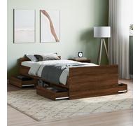 Vidaxl Cadre De Lit Tête De Lit Et Pied De Lit Chêne Marron 90x190 Cm Multicolore