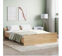 vidaXL Cadre de lit 3203749 avec tête et pied de lit chêne Sonoma 140x200 cm