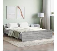 vidaXL Cadre de lit tête et pied de lit 140x200 cm Gris Sonoma 3203752