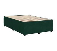 vidaXL Cadre de lit velours 120x200 cm sans matelas vert foncé