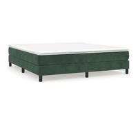 3120787 vidaXL Sommier à ressorts de lit Vert foncé 180x200 cm Velours