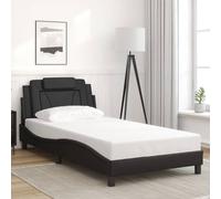 vidaXL Cadre de lit Viana sans matelas noir 100x203 cm similicuir